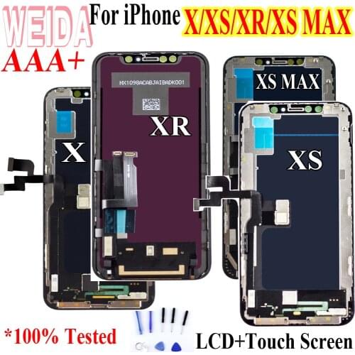 Super AMOLED For iPhone X XS XR XS MAX LCD Display Screen Digitizer Assembly For iphone X LCD XS lcd for iphone XR LCD Tool