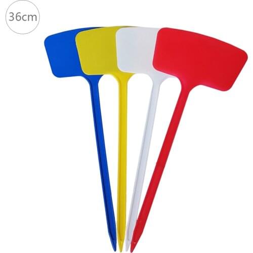 36cm Lengthen Plastic Plant Label Garden Farmland T-shape Tags Waterproof Nursery Markers Flower Pots Seedling Labels Tray Signs