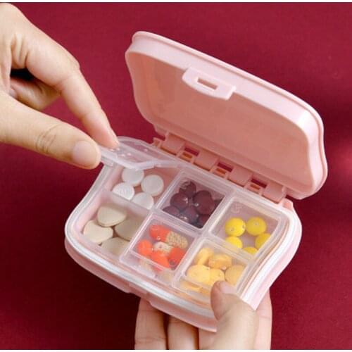 Pill Box 6 Cell Double Layer Multifunctional Plastic Pill Box Pillbox Case Container Organizer Health Care Drug Box