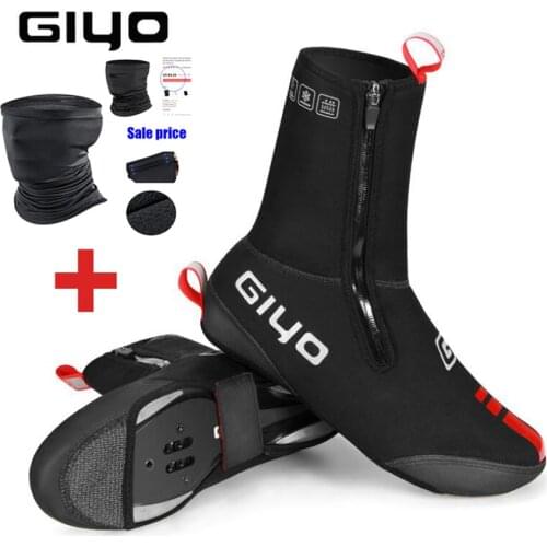 GIYO Thermal Reflective Cycling Overshoes Men Women Bicycle Shoe Covers Self Locking Ankle Boots MTB Road Bikes covers for shoes