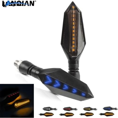 Universal Motorcycle Turn Signals Flowing Water LED Light Tail Brake Light For Kawasaki Z750R ZX10R ZX6R ZX636 2006-2016 Parts