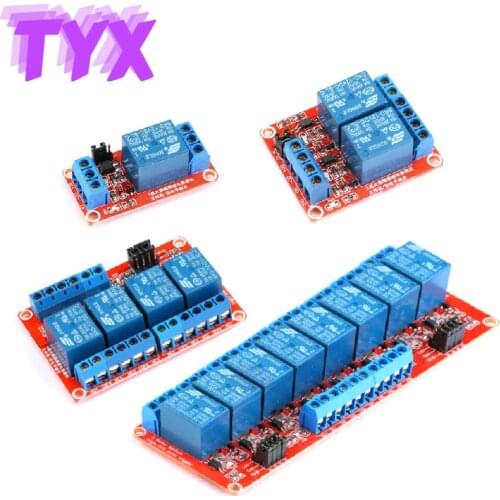 1PCS 1/2/4/8 Channel 5V12V24V Relay Module Shield with Optocoupler Support High/low Level Trigger Arduino Development Board