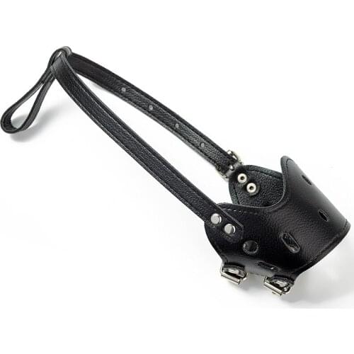 Pet Dog Mouth Cover Pu Leather Anti-bite and Anti-eating Dog Bark Stopper Mask Mouth Cover Dog Accessories Supplies Dog Harness