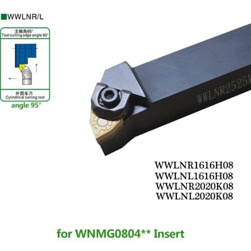 1pc WWLNR1616H08 WWLNR2020K08 16mm 20mm Lathe CNC Cutter Tools Machining Boring Bar WWLNR WWLNL External Turning Tool Holder