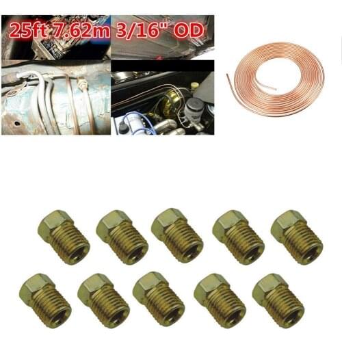 10mm x 1mm Male Short Brake Pipe Screw Nuts For 3/16" Braking Tubes Metric R5X5