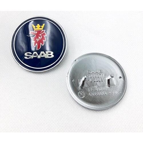 10PCS Bulk Sales Blue Fit For SAAB 9000 900 9-3 Car Bonnet Front 50mm Badges Emblems 5289897