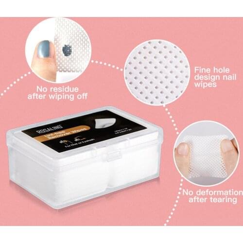 180pcs Nail Art Lint-Free Remover Wipes Napkins Gel Polish And Makeup Remover Wipes Nail Gel Polish Remover Wipes A21#30