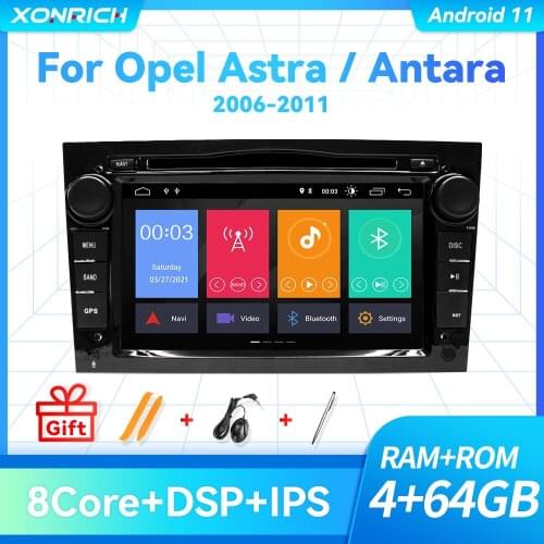2 Din Android 11 Car Radio DVD Player For Opel Vectra C Zafira B Corsa D C Astra H G J Meriva Vivaro Multimedia GPS Navigation