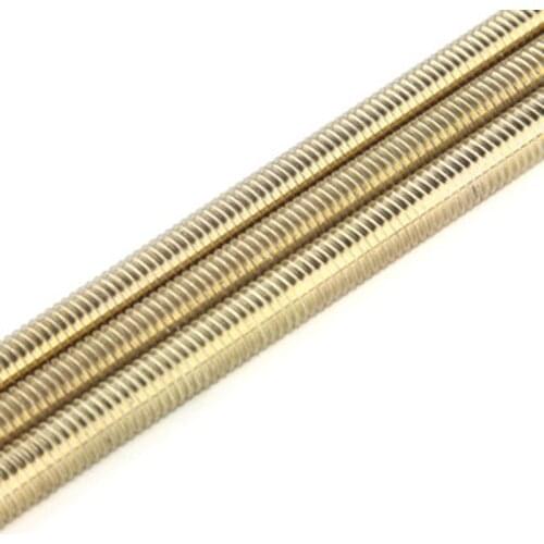 2PCS Brass Double head Screw M8 Straight Full thread Bolts threaded Rod Screws 30-200mm Length
