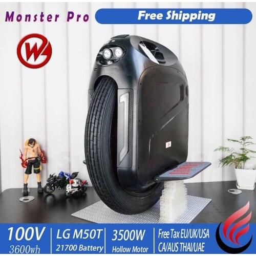 2021 Gotway Monster Pro Electric Unicycle 3600Wh 100V 3500W 24Inch Big Size Monowheel Free Shipping Begode Original Scooter