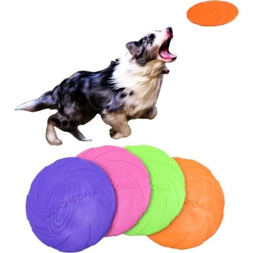 Funny Silicone Flying Saucer Dog Cat Toy Dog Game Flying Discs Resistant Chew Puppy Training Interactive Pet Supplies