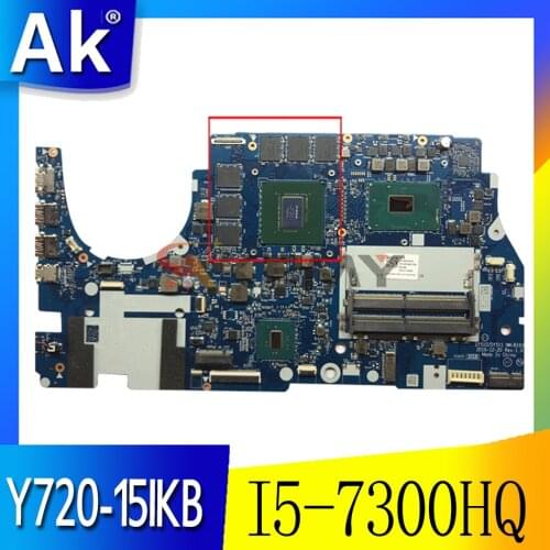 Akemy DY510/DY511 NM-B163 Is Suitable For Lenovo Y720-15IKB R720 Notebook Motherboard CPU I5 7300HQ GTX1060M 6G 100% Test Work