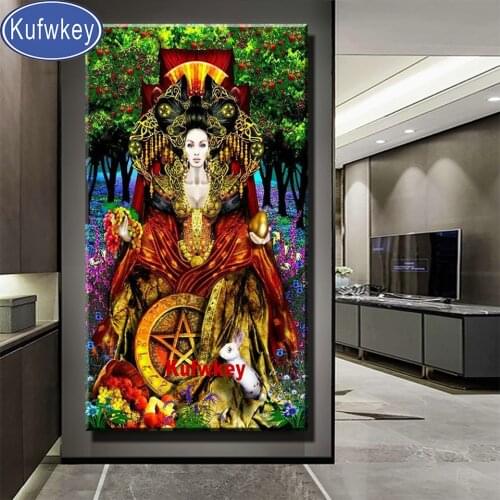 5d diy Diamond Embroidery Abstract Goddess diamond painting mosaic full square round Drill Darkness Girl,2021 Gift