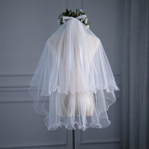 Flower Girl Bridal Veils White Wedding Bridal Veils First Communion Hair Wreath with comb Bride Marriage Wedding Accessories