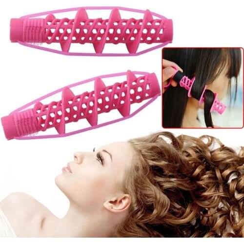 2Pc New Hair Styling Tools Hair Care Natural Big Wave Curls Rollers Curlers Curling Styling Tool for Girls Ladies Spiral Curler