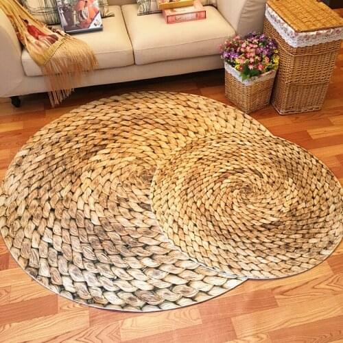 Large Round Carpet 120cm mat Japanese modern minimalist living room bedroom round coffee table swivel chair rug