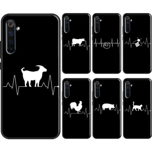 Llama Cat Dog Sloth Heartbeat Case For OPPO Realme 8 Pro 6 7 Q3 Pro GT Neo C21 C11 C3 Cover For OnePlus 8T 8 9 Pro Nord