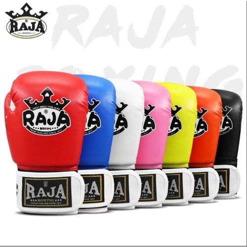 RAJA Childrens Sanda Boxing Gloves Men and Women Kickboxing Training Mma Muay Thai Sandbag Judo Pu Sports Fitness Cheap