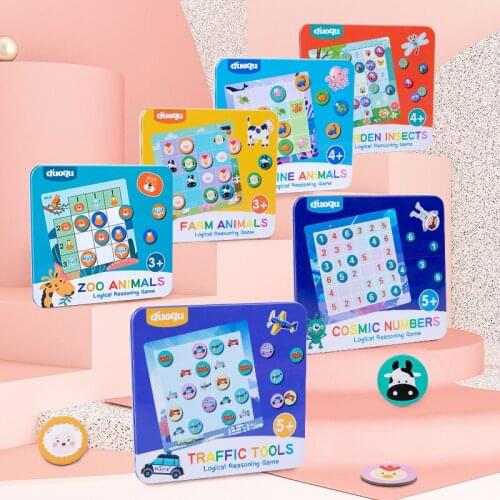 Logical Thinking Childrens Educational Wooden Toys for Kids Sudoku Early Education Magnetic Birthday Gift Parent-child