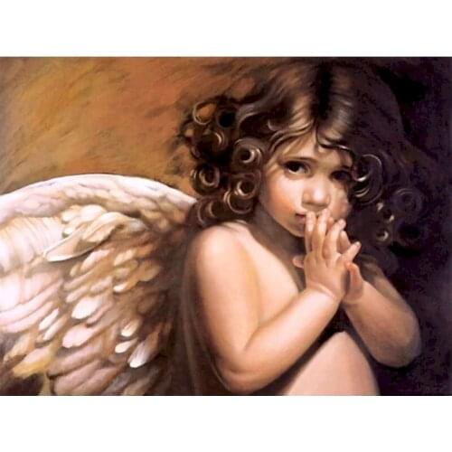 GATYZTORY 5D Diamond Painting Portrait Angel Square/Round Embroidery Cross Stitch Kit Painting Mosaic DIY Home Decoration Gift