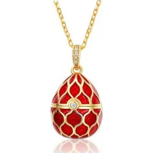 Hot Selling Christmas And Easter Enamel Drops Can Open Pendant Necklaces