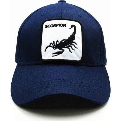 Animal Embroidery Cotton Baseball Cap Hip-hop Cap Adjustable Snapback Hats for Men and Women