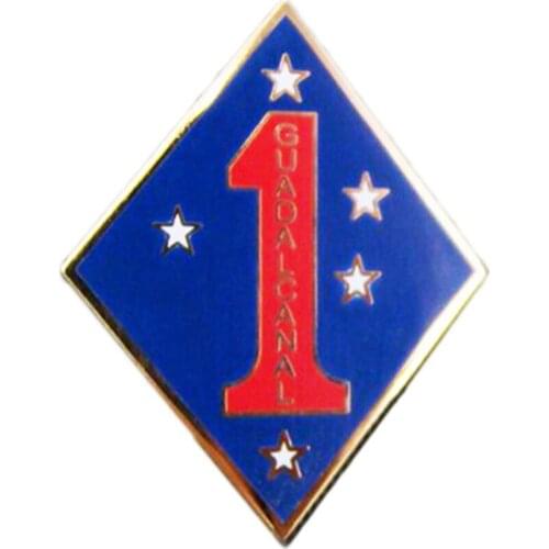 Us 1st Division Guadalcanal Combat Team Identification Badge Pin Brooch