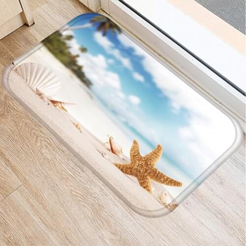 Sea Anti-slip Mediterranean Bath mat Bathroom kitchen bedroon floor mat Home Entrance kids prayer mat 40*60cm DD-0029