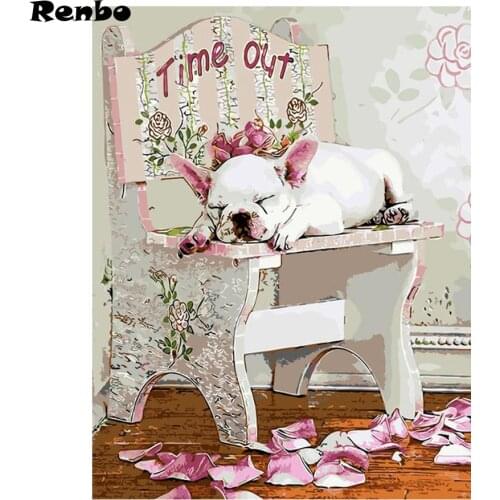 Round square Diy diamond painting French Bulldog cross stitch,Diamond Embroidery animal prt,5d mosaic rhinestones painting