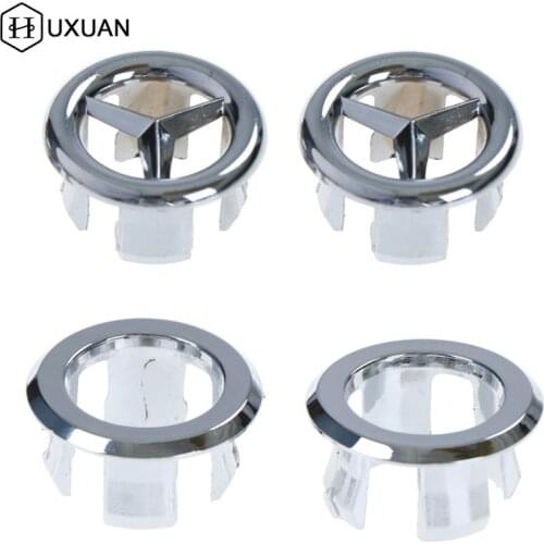 2/4PCS Sink Hole Round Overflow Cover Ceramic Pots Copper Insert Chrome Basin Sink Overflow Cover