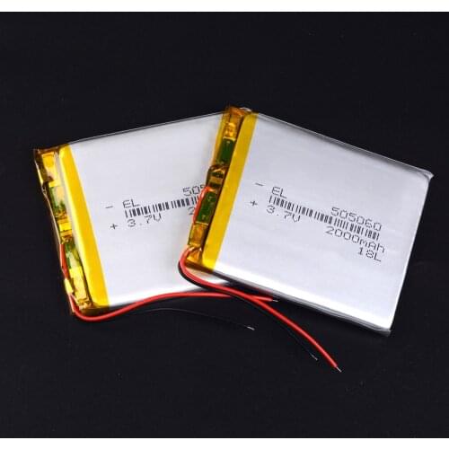 3.7 V lithium polymer battery GPS navigation 505060 2000mah Li-Po Rechargeable Battery For MP4 MP5 DVD Cell Phone Tablet PC