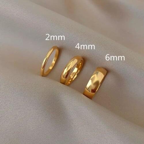 Fashion 18K Gold Plated Knuckle Rings For Lady Minimalist Gold Rings For Women Classic Circle Ring Set Jewelry