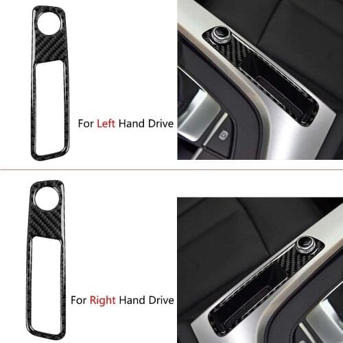 Carbon Fiber Inner Car Volume Adjustment Cover Trim Sticker For Audi A4 B9 17-19