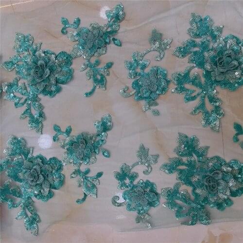 Latest design african guipure lace fabric with embroidery sequins mesh tulle sequins lace fabric