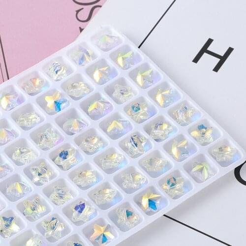 New style!! 8mm 20pcs/bag high grade K9 glass star shape beads sew on rhinestones with holes DIY/jewelry accessory