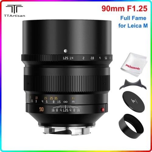 TTArtisan 90mm F1.25 Full Fame Lens Portrait-length Manual Fixed for Leica M-Mount Cameras M-M M240 M3 M6 M7 M8 M9 M9p M10