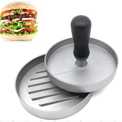 Hamburger Press Round Shape Aluminum Alloy Hamburger Meat Beef Grill Burger Press Patty Maker Mold Meat Tools