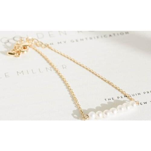 Simple Freshwater Pearl Bracelet -- Gold /Silver/Rose Gold 3 colors Free combination