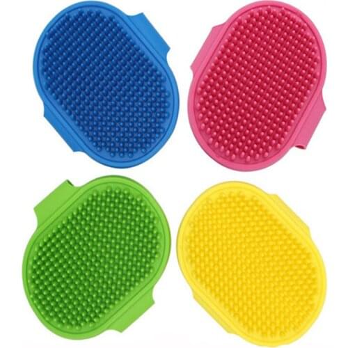 Pet Shampoo Hair Rubber Brush With Fur Catching Screen Cat Grooming For Long Short Hair Small Pet Dogs Cats Shampooing Massaging