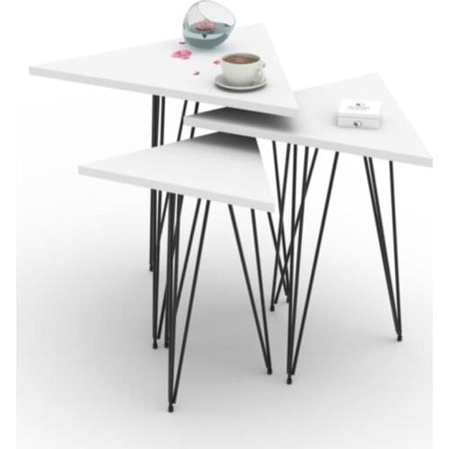 Modern Larose Zigon Coffee Table Nan Crd 3 Pcs (50*50*50*50-45*40*40*40-40*30*30*30) triangle coffe table