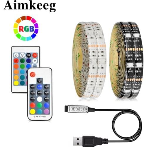 LED Light strip USB Night Lamp 5V TV Backlight RGB SMD 5050 Flexible Tape Household Car Decoration Lighting el wire