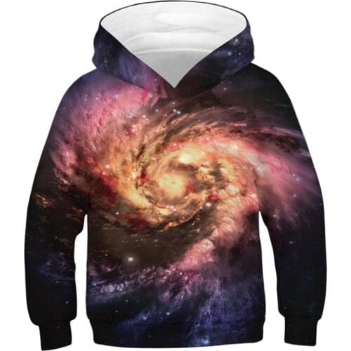 Space Galaxy Print 3d Sweatshirt Kids Tops Casual Spring Autumn Boys Girls Hoodies Children Loose Hoody Tracksuit