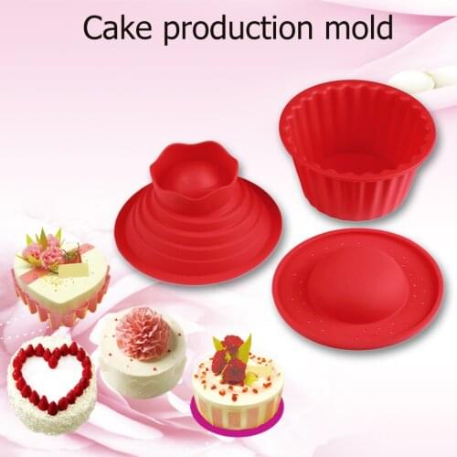 High Silicone Giant Cupcake Mold,3 PCS Big Top Cupcake Silicone Mould Heat Resistant Bake tools Baking Maker DIY baking Supplies