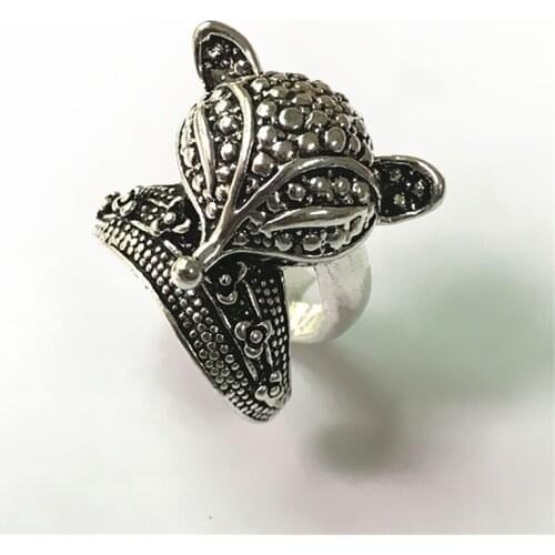 Japanese and Korean luxury Fox Ring Engraved Small Animal Cute Fox Rings For Men and Women Jewelry Wholesale