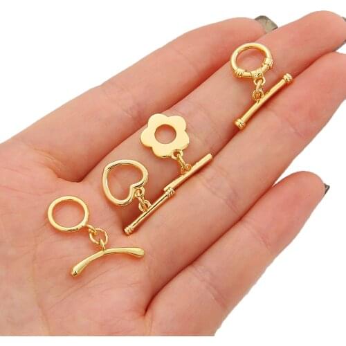 Butterfly Heart /Round/Petaloid Clasps Hooks Copper Micro Pave Zirconia Making Supplies DIY Bracelet Necklace Handmade Jewelry