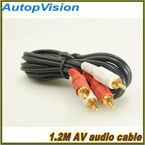 1.2M 2 to 2 RCA cable AV speaker extention connecting line audio video TV DVD cable