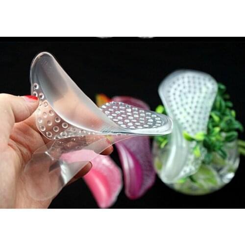 1Pair Soft Silicone Gel Insoles 3D Shoe Insoles Cushions Pads Feet Cushion Half Heel Insole Shoe Pad Women Massaging
