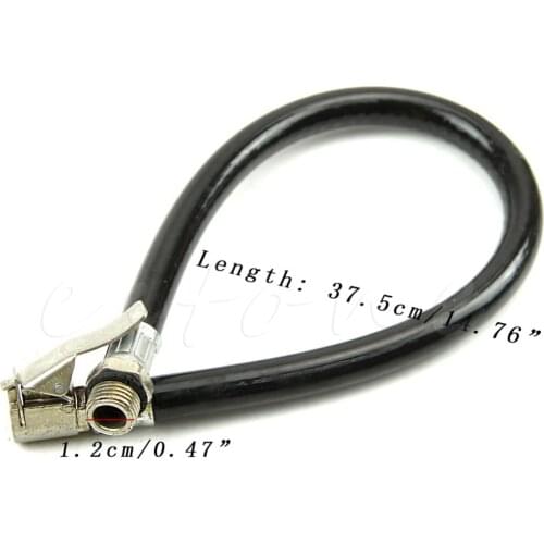 1 PC New Motorcycle Bicycle Car Flexible Clip On Air Tyre Tire Chuck Inflator Hose