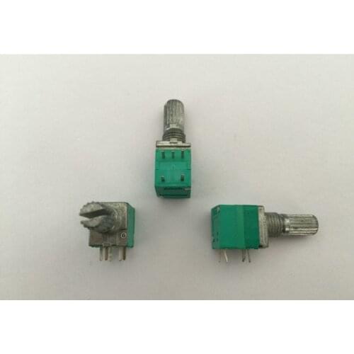 10PCS switch audio amplifier sealed potentiometer B50K 15MM 5Pin with nuts 50K potentiometer linear