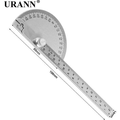 100mm 145mm Stainless Steel 180 degree Protractor Angle Finder Rotary Measuring Ruler Machinist Tool Craftsman Ruler goniometer